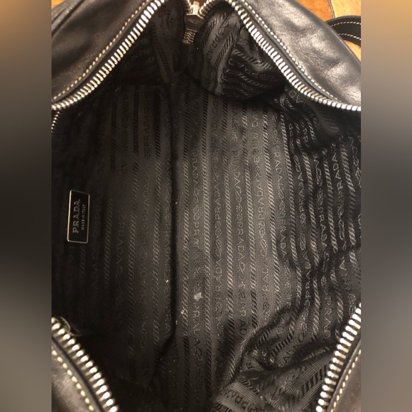 Vintage Black Prada, soft lambskin, leather satchel bag. - Picture 4 of 6